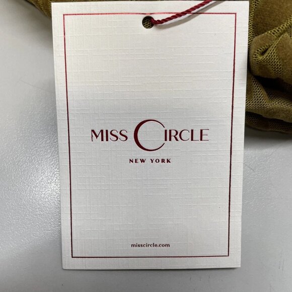 Miss Circle Women’s Ulani Burnout Velvet Mesh Maxi Dress Size XS Green/Gold - Picture 7 of 8